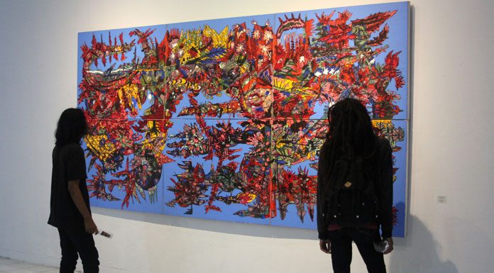 Ada 11 karya yang ditampilkan Anton Afganial dalam pameran tunggal perdananya di Bentara Budaya Yogyakarta bertajuk “The World Around Me” (5 – 13 Desember 2017) (Foto: Riski Januar)