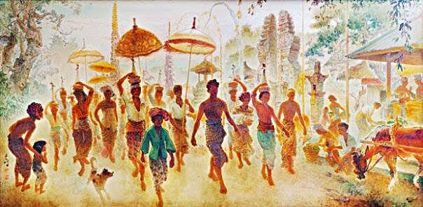 Lee Man Fong, "Balinese Procession".